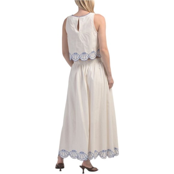 CALYPSO ST. BARTH 2pc Linen Blend Embroidered Set - Picture 2 of 4